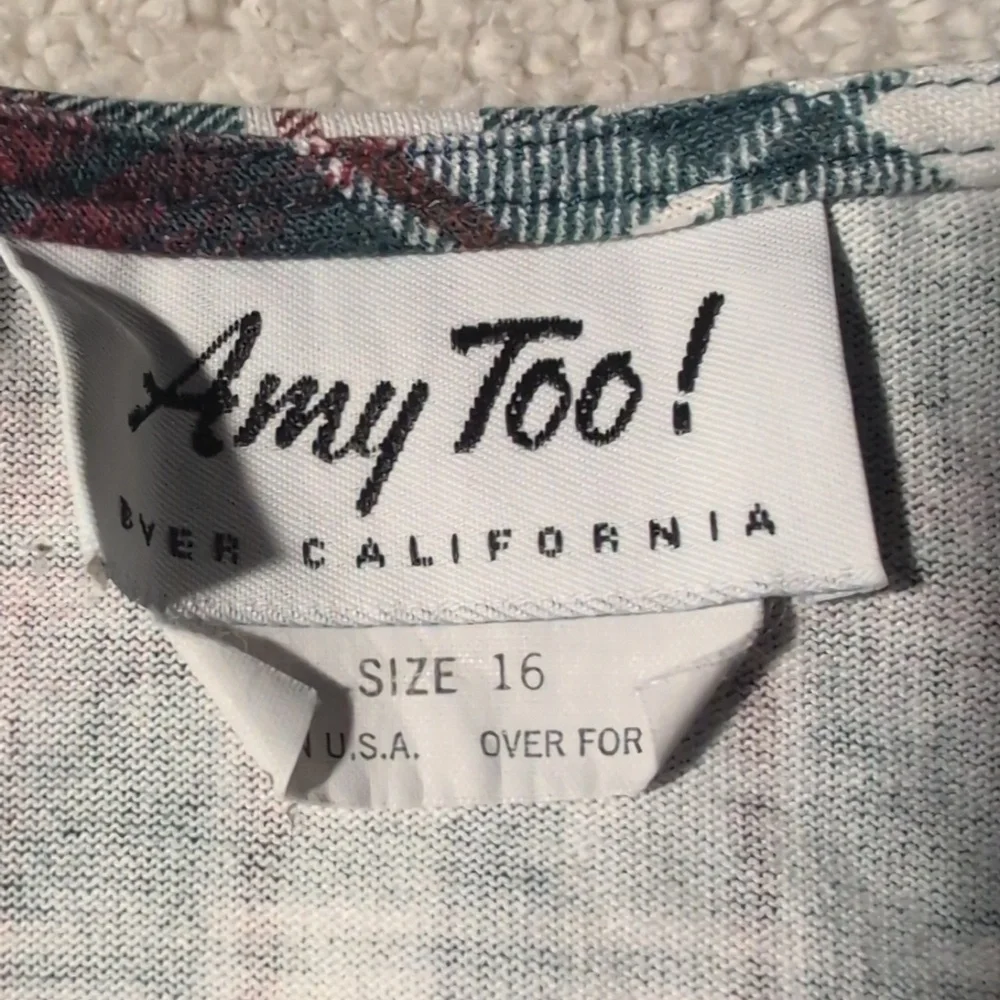 90s Y2K Amy Byer California Multicolor Plaid Cotton Tank Dress Upcycled‎ Pocket